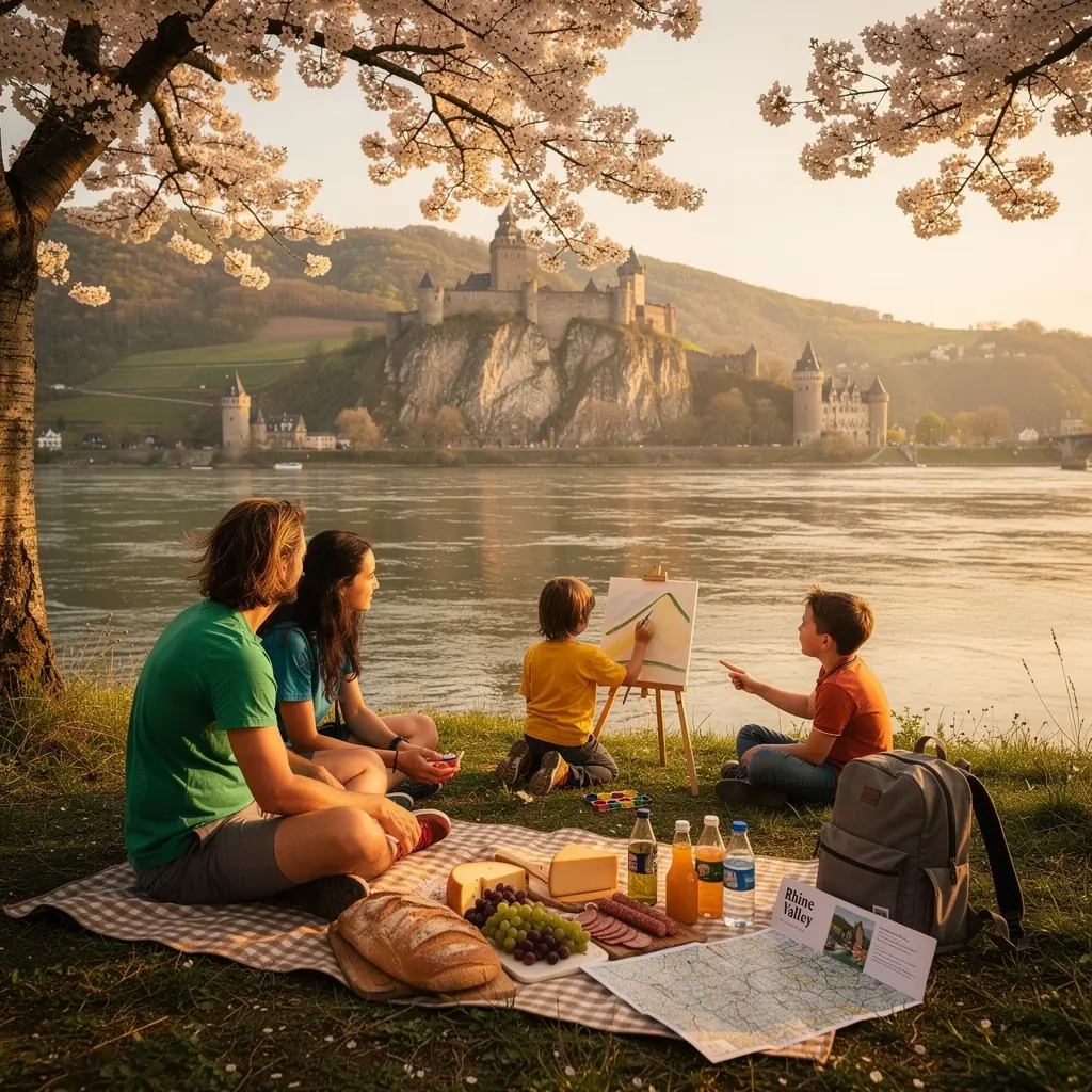 Ein Radfahrer auf einem gut ausgebauten Radweg entlang eines Flusses.