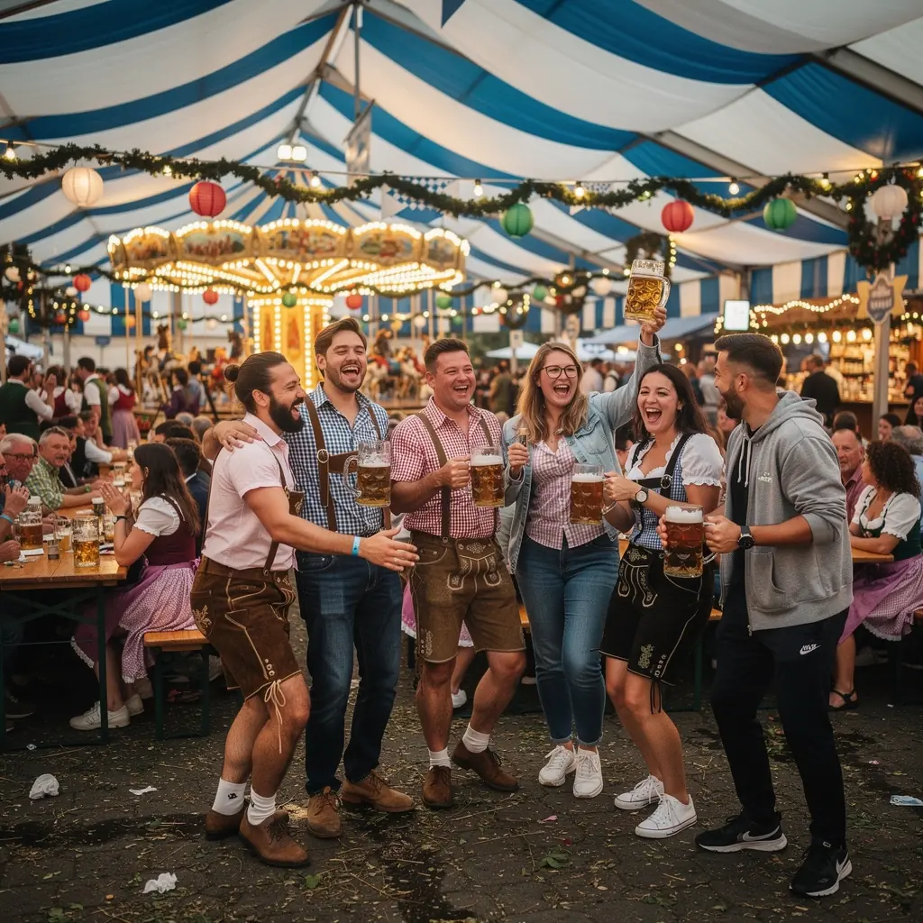 Ein typisch deutsches Essen, das in einem rustikalen Restaurant serviert wird.